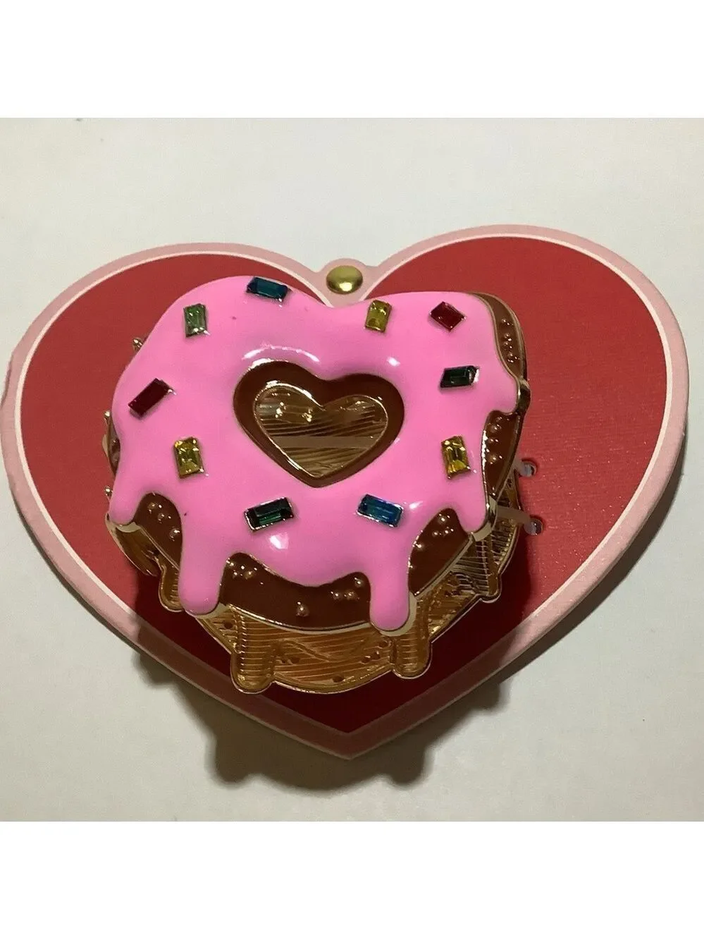 Piper K Heart Shaped Sprinkle Donut Hair Claw Clip New